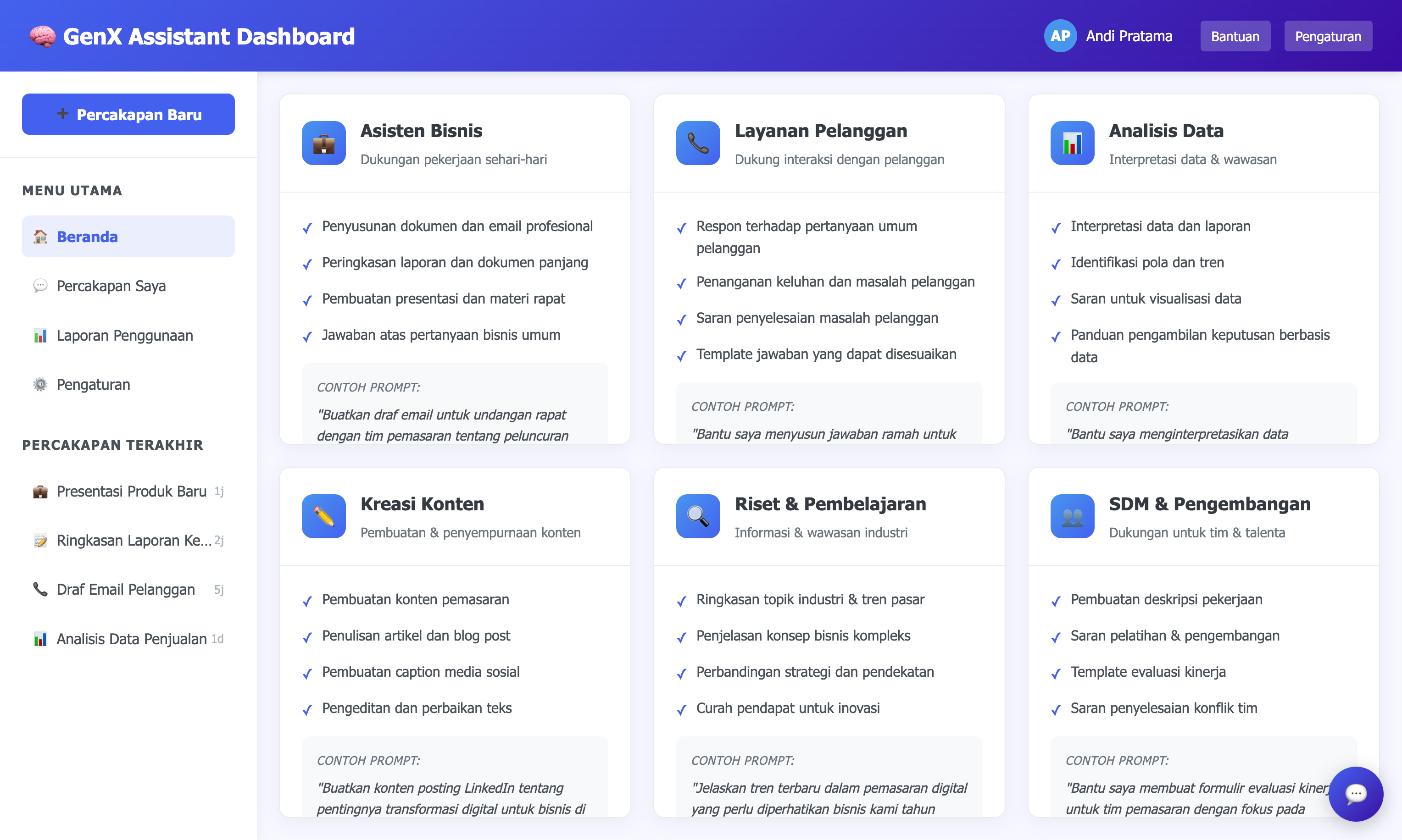 GenX Assistant Dashboard